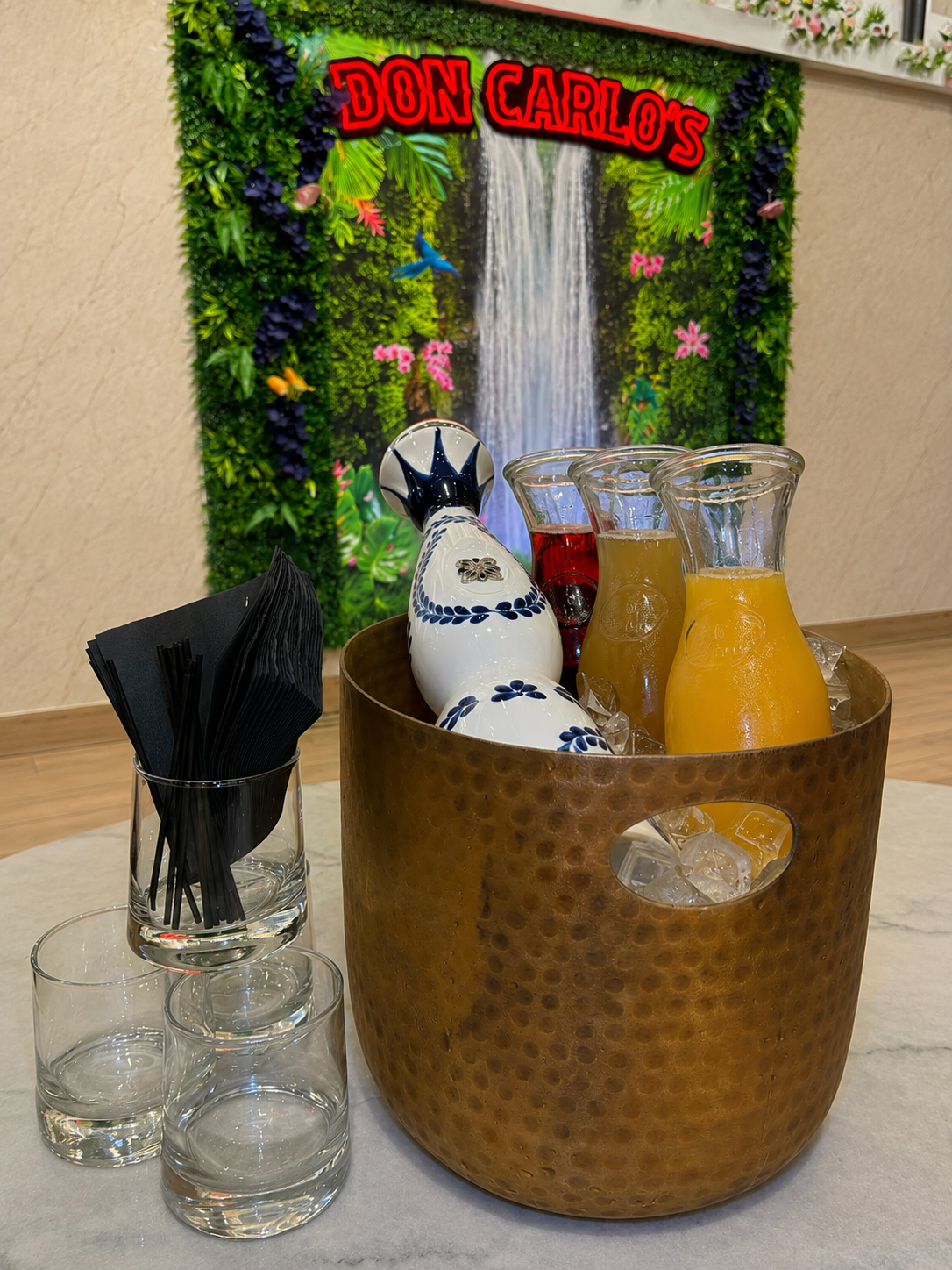 Bottle service at Don Carlo's Taqueria